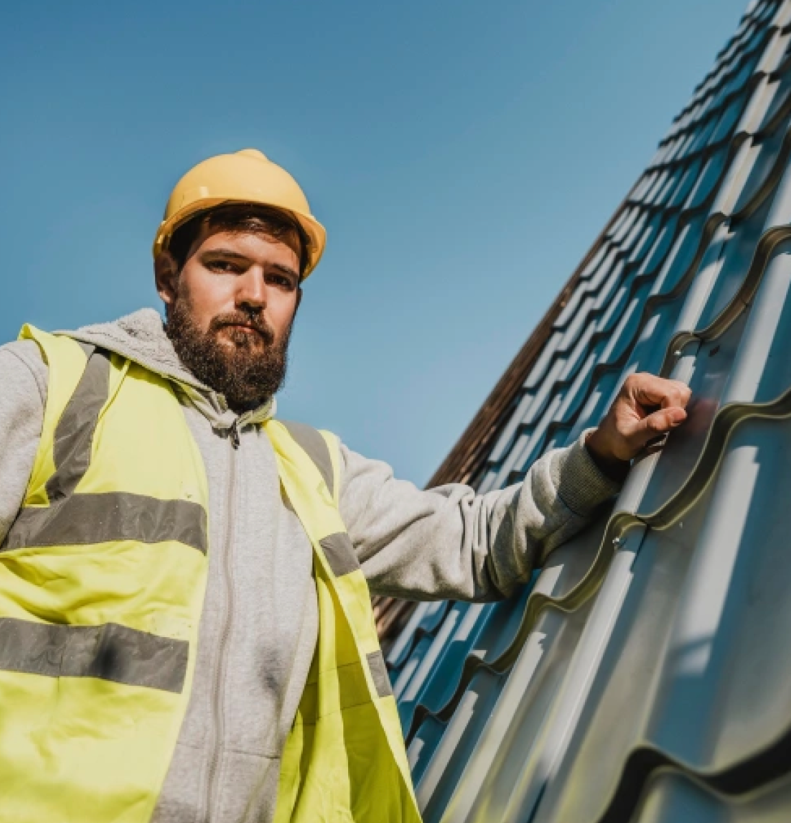 Construction team at work